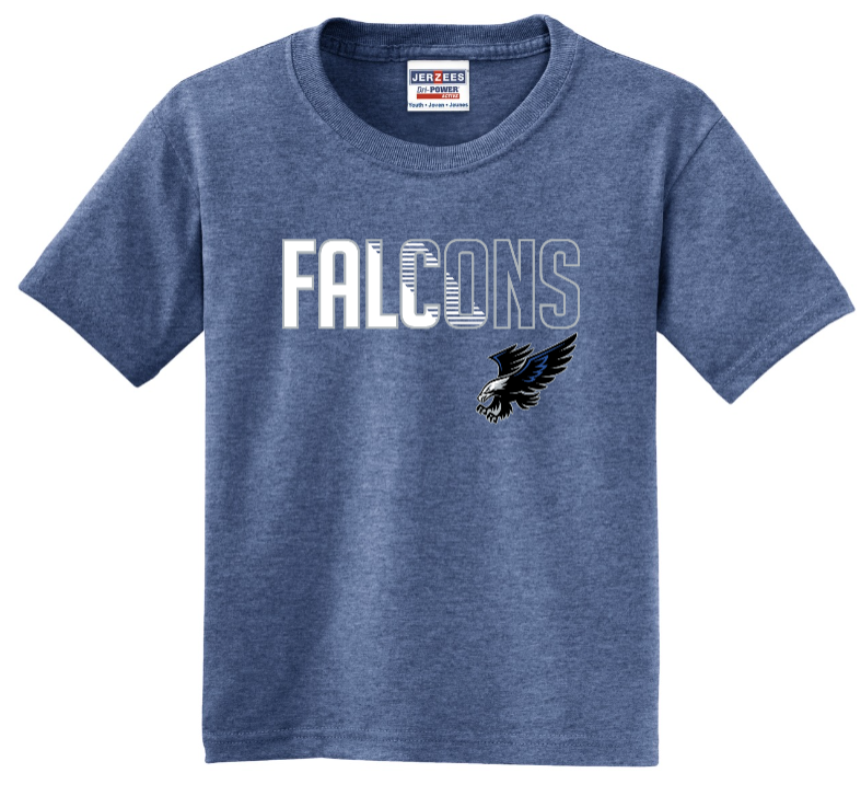 Falcons Jerzees - YOUTH 50/50 Cotton/Poly T-Shirt