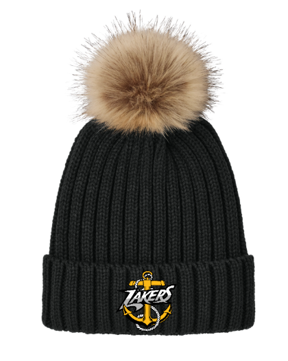 Lakers Faux Fur Pom Beanie