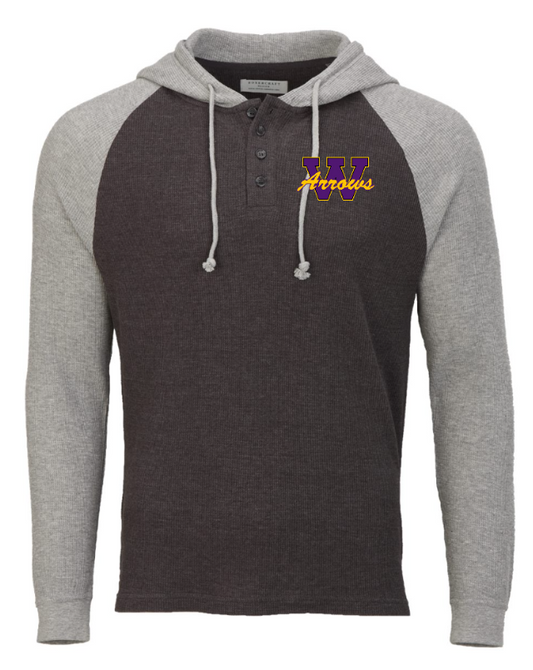 Arrows Unisex Waffle Knit Pullover Hooded Long Sleeve T-Shirt