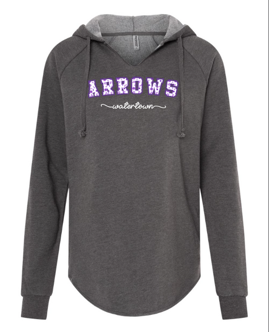 Arrows Floral Lightweight California Wave Wash Hooded Sweatshirt